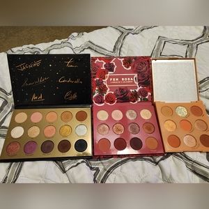 Colourpop Disney Designer, Fem Rosa, & Baby Got Peach eyeshadow palettes trio